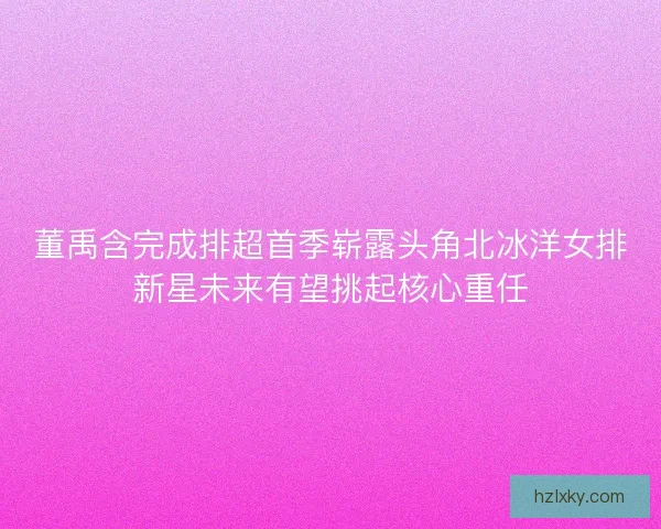 董禹含完成排超首季崭露头角北冰洋女排新星未来有望挑起核心重任